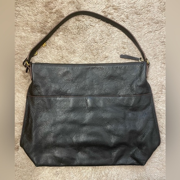 Fossil Black Leather Tote with Key Charm - Picture 8 of 9
